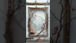 Nature's Brushstrokes: The Art of Time in Twig Frames #shorts