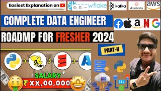Data Engineer Complete Roadmap For Freshers 2024🔥 Beginner to Advance PART-II #youtube #dataengineer