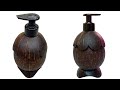 Sanitizer Dispenser |Coconut Shell Craft Ideas |Waste Material To Useful Organizer