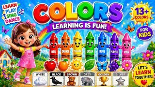 Learn Colors for Kids 🌈 | 13+ Colors Song &amp; Fun Learning for Children 🎵