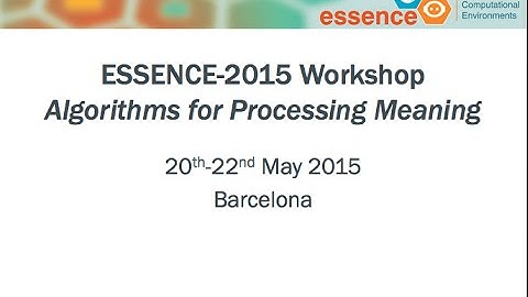 Luc Steels - Artificial Language Evolution (ESSENCE Workshop 2015, Invited Talk)