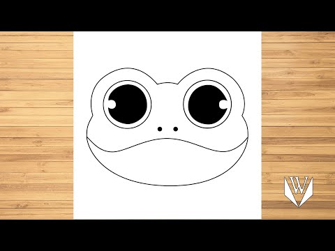 Как нарисовать лягушка лицо шаг за шагом, Easy Draw | Скачать бесплатно раскраски