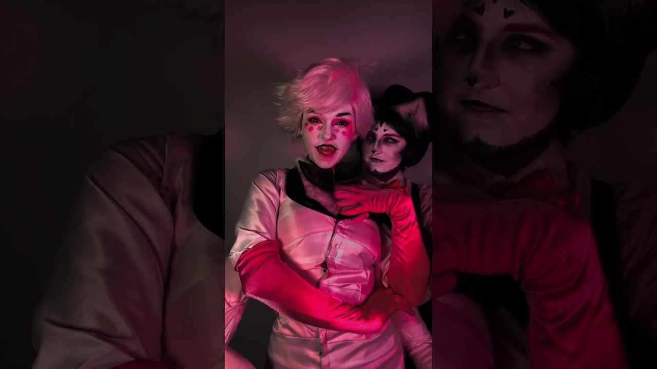 😍Huskerdust Cosplay Transition🤩 Hazbin Hotel in Real Life #shorts