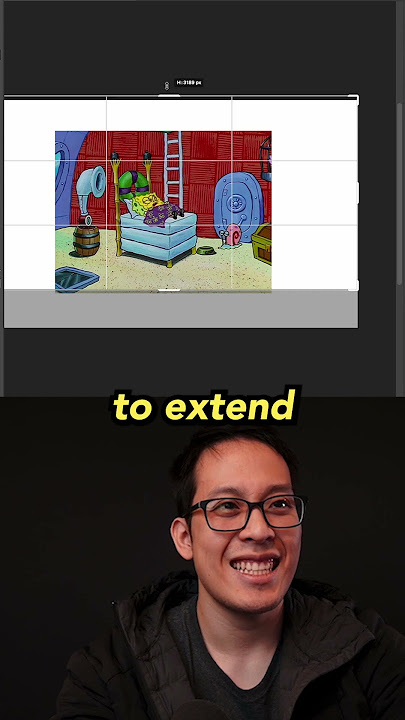 Using Photoshop Ai To Expand Spongebob's Bedroom #shorts #ai #aiart #tech