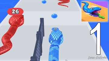 Snake run race android ios game walkthrough app all levels gameplay #1
