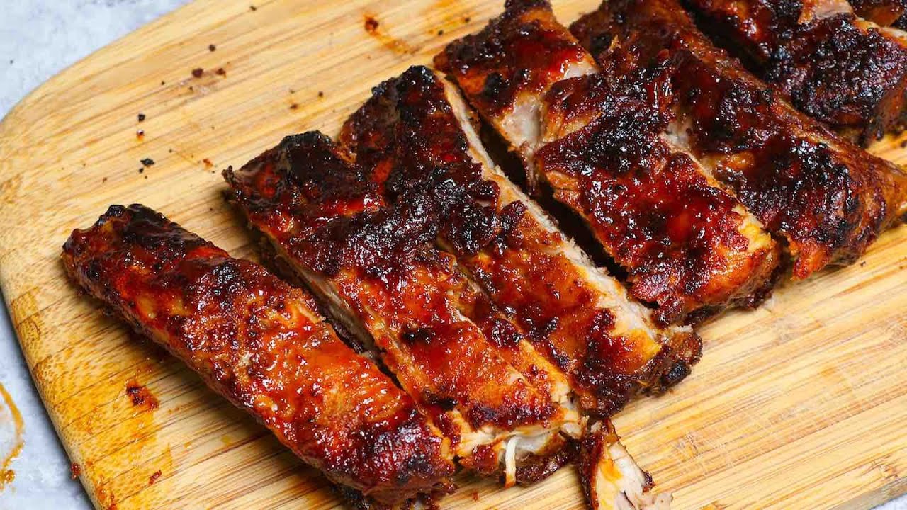 Tender Air Fryer Ribs With Barbecue Sauce