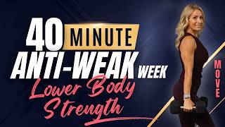 40 Minute Anti-Weak Week! Lower Body Strength | Descending Reps 15,12,8,6