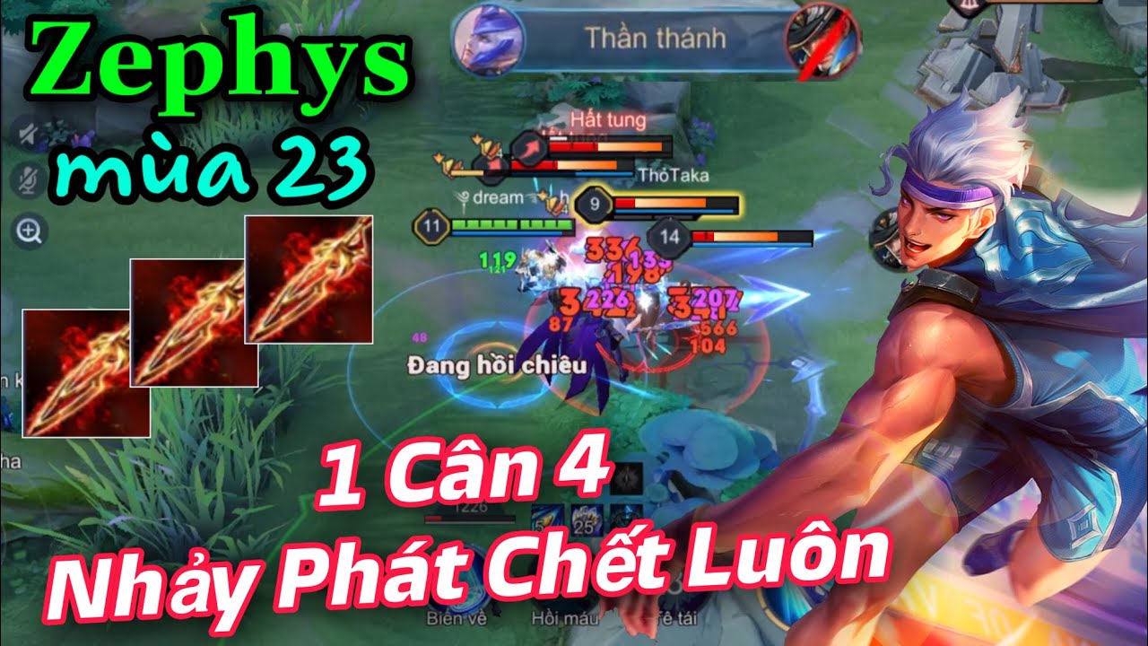 ZEPHYS mùa 23 || Đồ và Ngọc FULL DAME 1 Cân 4 Nhảy Phát Chết Luôn Đồng Đội Thốt Lên Trâu Vậy