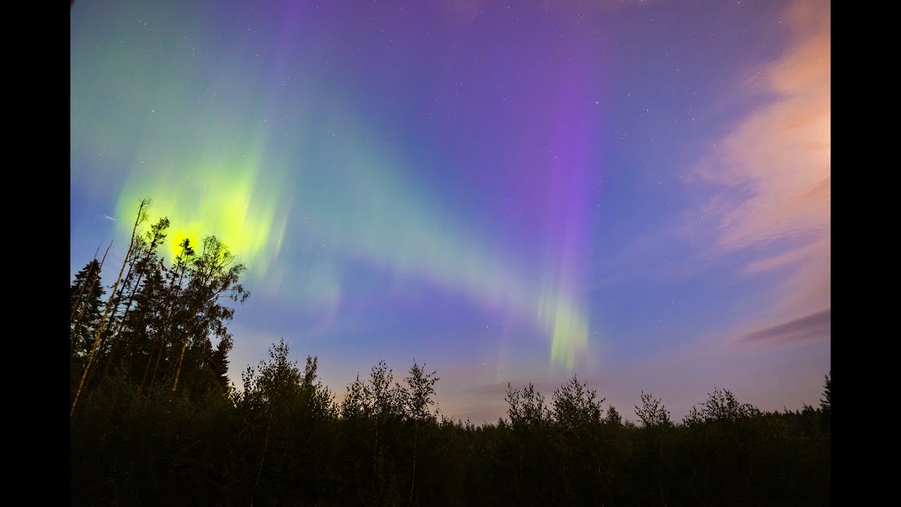 Amazing northern lights and sunrise timelapse 4k - YouTube