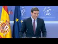 Albert Rivera comparece para responder a la convocatoria de elecciones de Pedro Sánchez