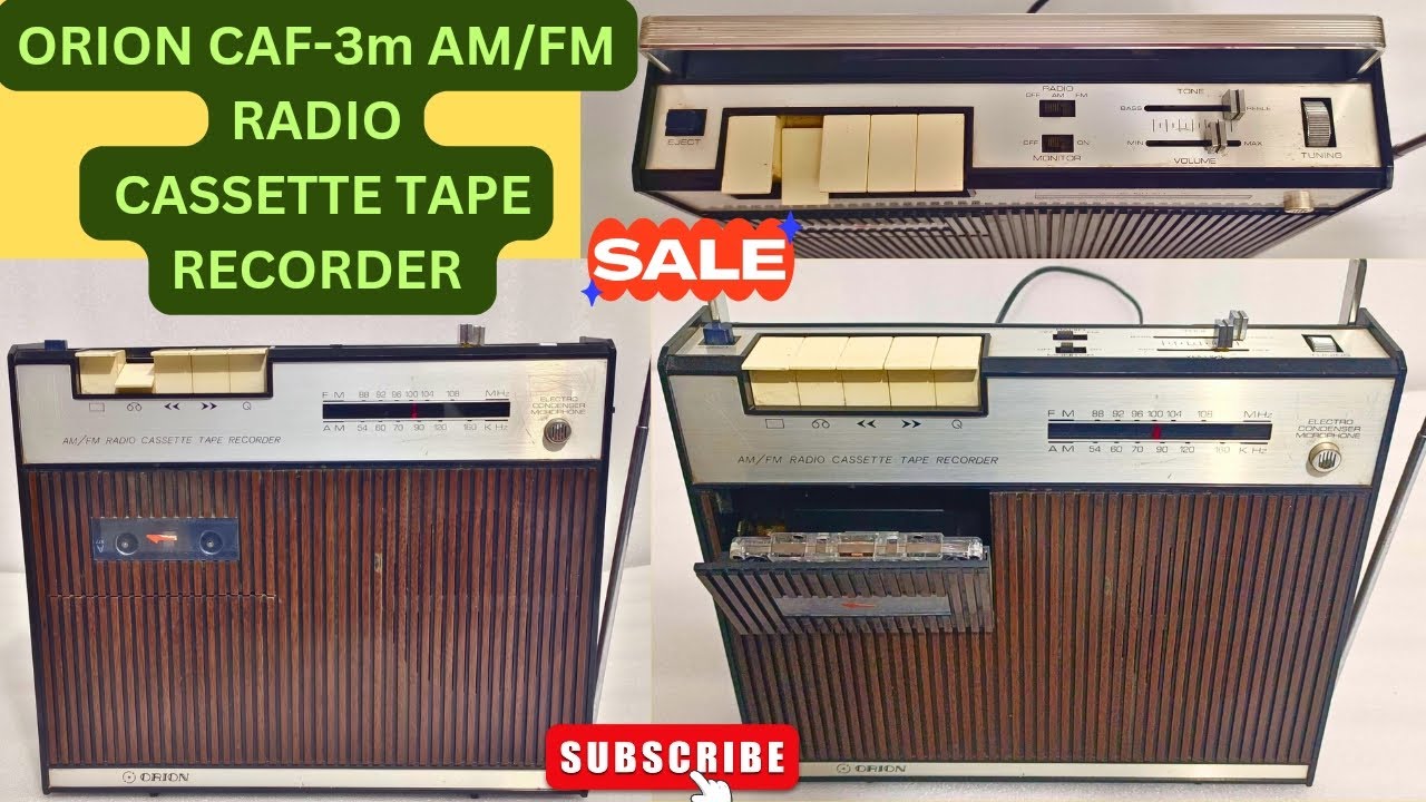 ORION CAF-3m AM/FM RADIO CASSETTE TAPE RECORDER FOR SALE PRICE 8000/- 