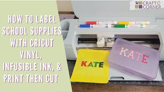 How to Label School Supplies with Cricut // Back to School with Cricut