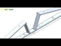 Quick Assembly Aluminum PV Module Mounting for Flat Roof | Non-Penetrating Ballasted System