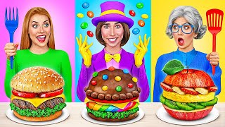 Willy Wonka vs Minha Vó No Desafio De Culinária | Guerra na Cozinha Multi DO Challenge