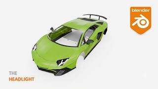 P6 HEADLIGHT, MIRROR - Blender Car Modeling - Lamborghini Aventaor LP750-4 Superveloce