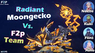 BEAT "Radiant Moongecko" EASY with f2p Team | Prismatic Severed Tail | Genshin Impact Boss Fight