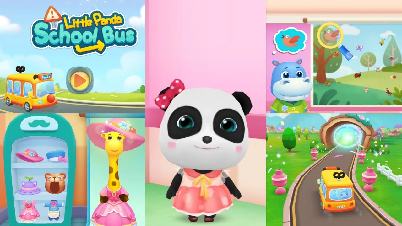 Little Panda School Bus - Baby Bus Gameplay Part 1 - Kids Mania - YouTube