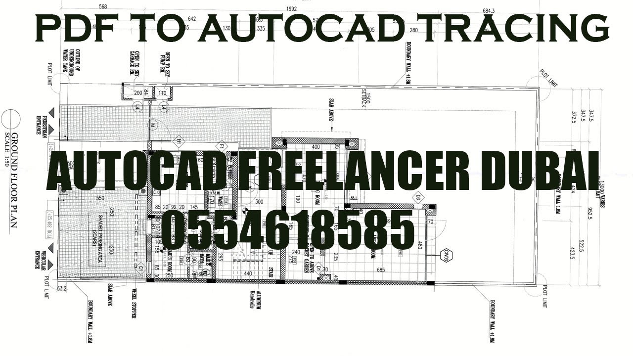 AUTOCAD PLAN - PDF TO AUTOCAD TRACING - HOW TO TRACE A PDF SCANNED COPY ...