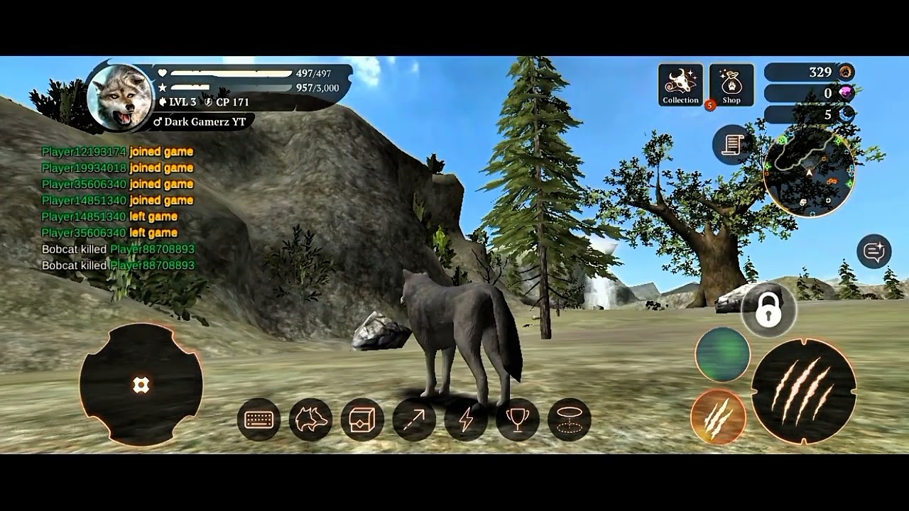 The wolf 🐺🐾 open world game gameplay part 1