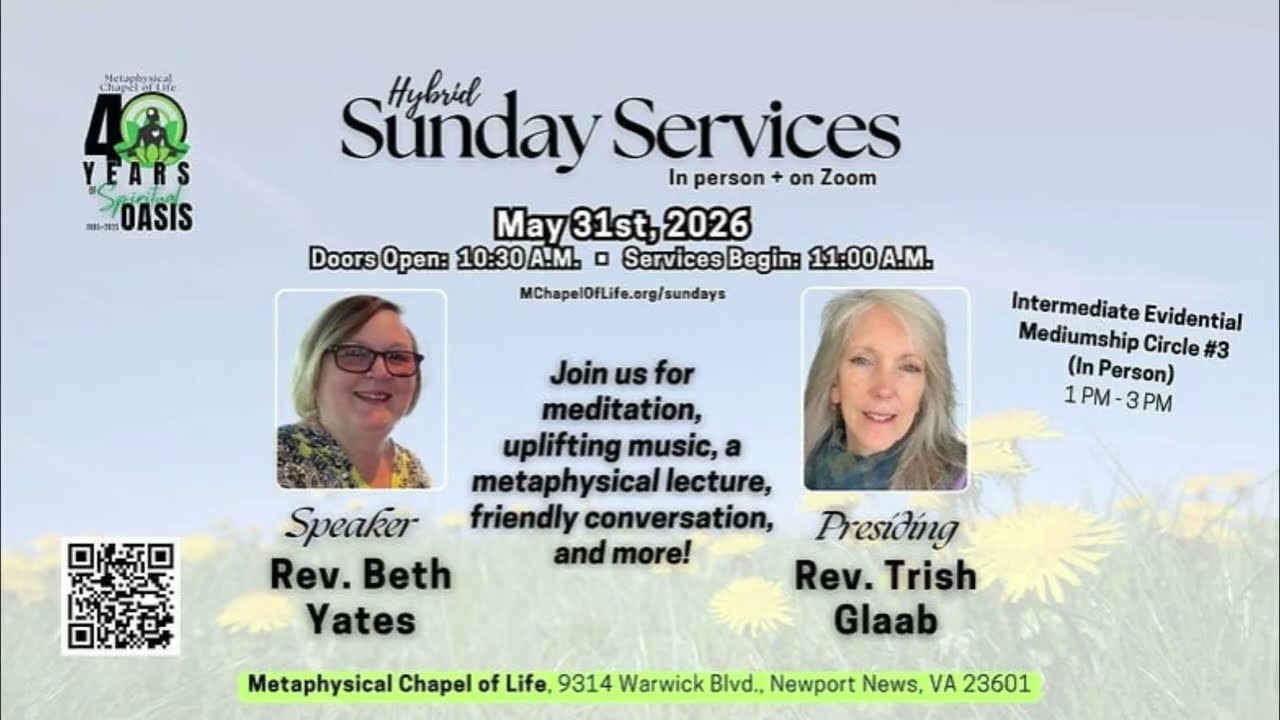 Choices for Change - Rev. Beth Yates | Metaphysical Chapel of Life - Newport News VA |