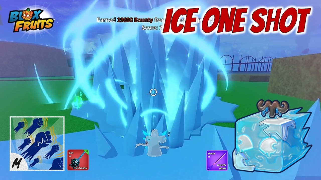 ICE ONE SHOT COMBO!!🔥💀 BLOX FRUITS