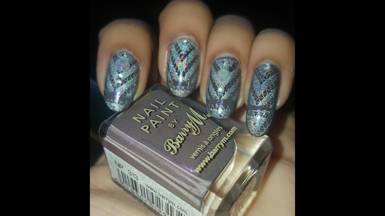 Easy Holo Geometric Nail Stamping Tutorial