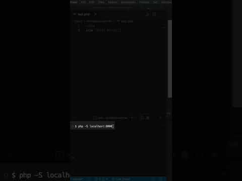 PHP's Built-in Web Server #shorts