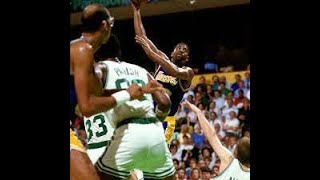 1987 Game 4 NBA Finals Los Angeles Lakers @ Boston Celtics Magic \& Larry Kareem \& McHale