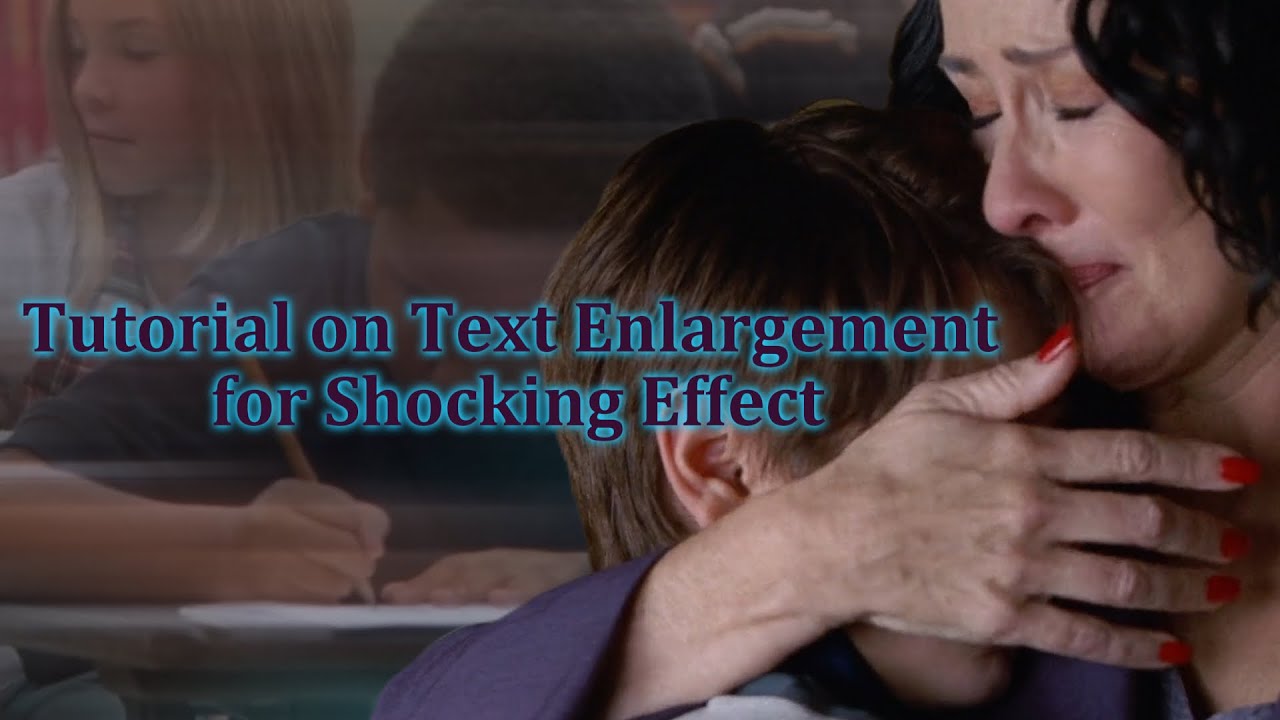 Tutorial on Text Enlargement for Shocking Effect.  
