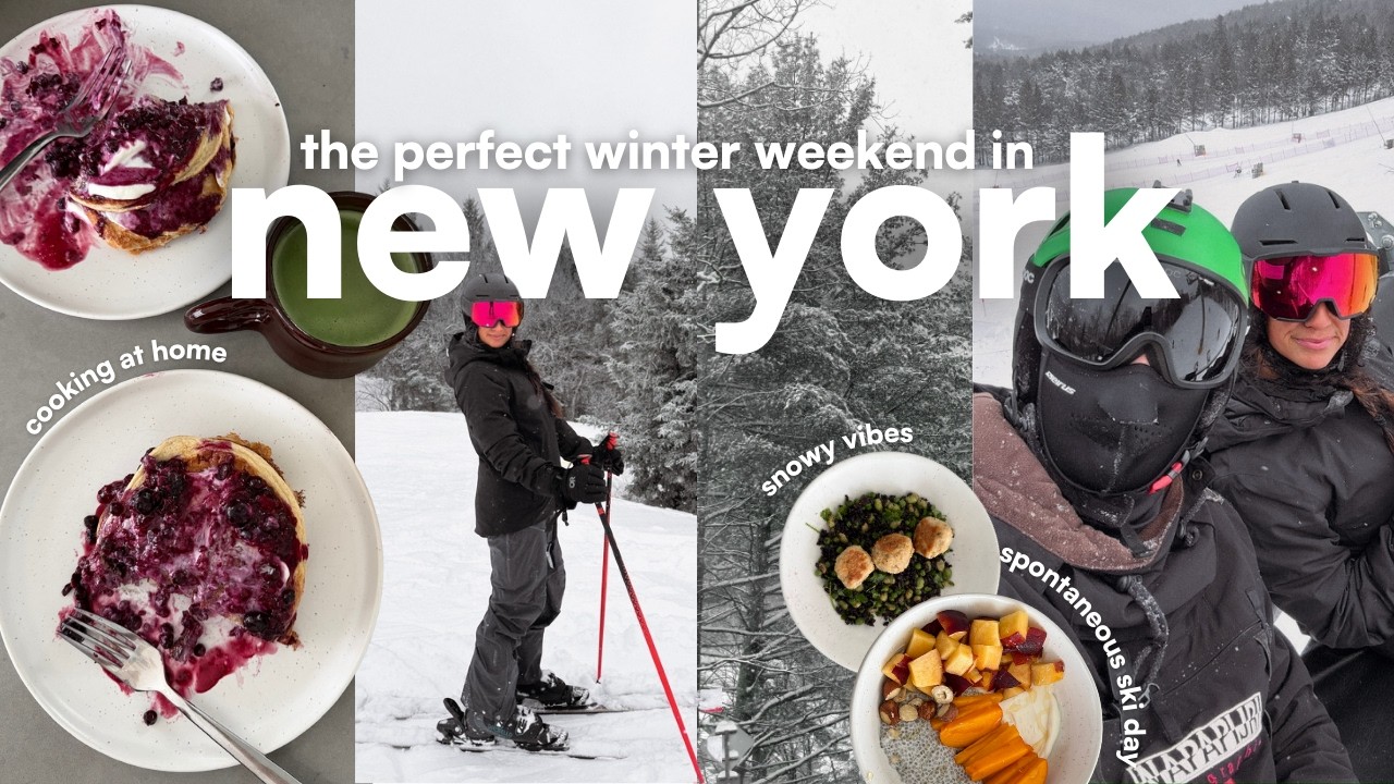 NYC DIARIES | romanticizing winter, meal prep, fondue night, museum date night & ski day