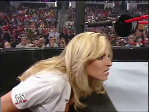 2005 12 05 RAW Mickie James with Trish Stratus vs Victoria with Candice Michelle & Torrie Wilson