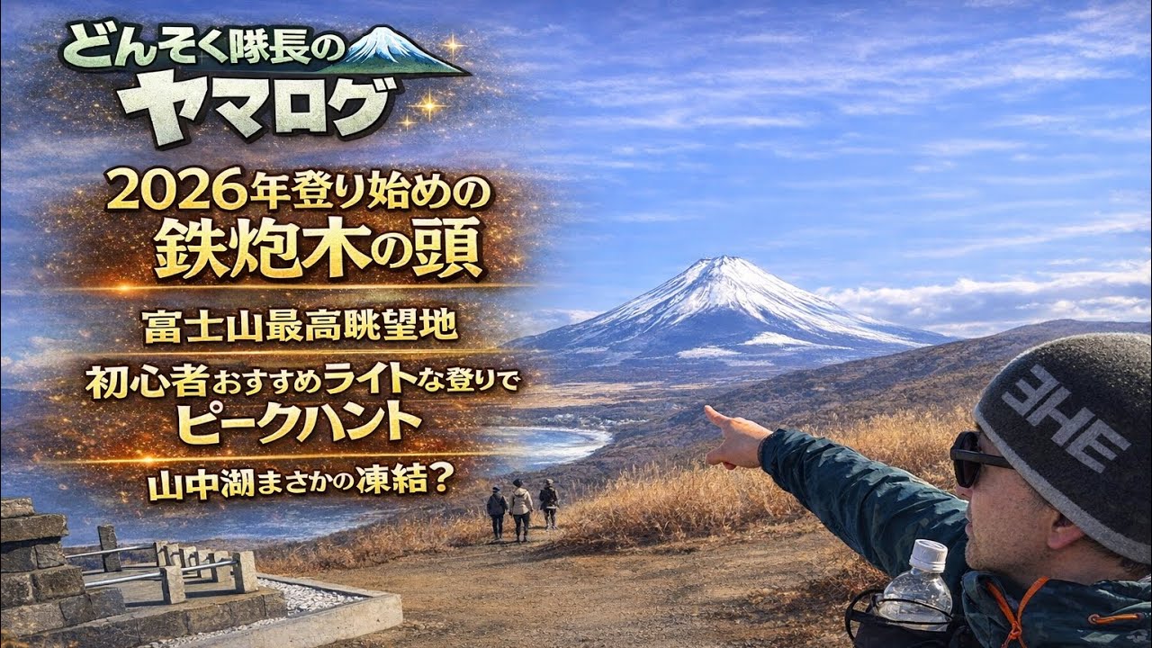 【富士山眺望】2026年登り始めの鉄炮木の頭