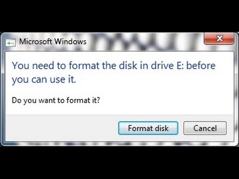 vista you need to format the disk in drive vista you need to format the disk in drive