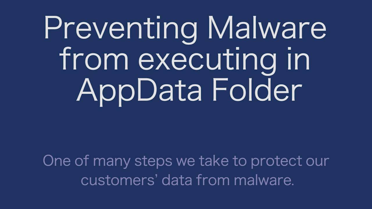 Preventing Malware from executing in AppData Folder