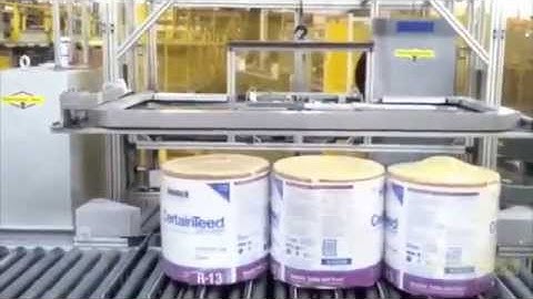 Fiberglass Insulation Rolls - Horizontal Side Seal Bundle Strapping Machine | Dynaric Inc.