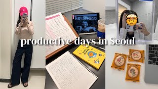 sub) 𝐩𝐫𝐨𝐝𝐮𝐜𝐭𝐢𝐯𝐞 𝐬𝐭𝐮𝐝𝐲 𝐯𝐥𝐨𝐠 in Korea ✶ Korean study cafe 🇰🇷 • my life in Seoul 💟