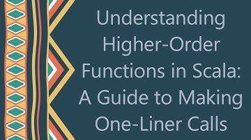 Understanding Higher-Order Functions in Scala: A Guide to Making One-Liner Calls