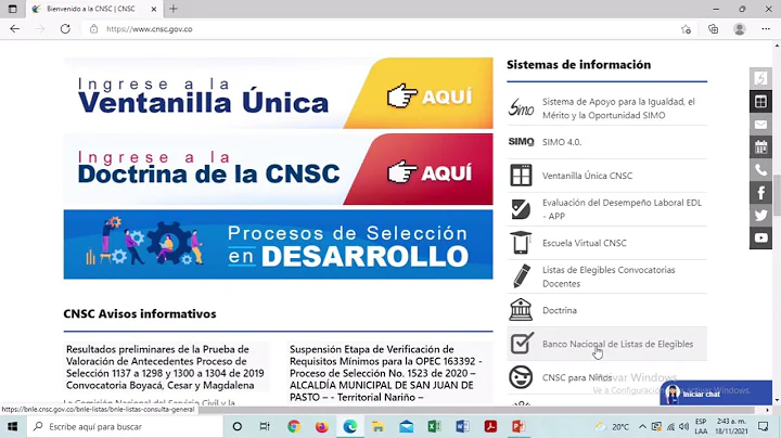 Como consultar las listas de elegibles en CNSC SIMO BNLE 2021 y 2022