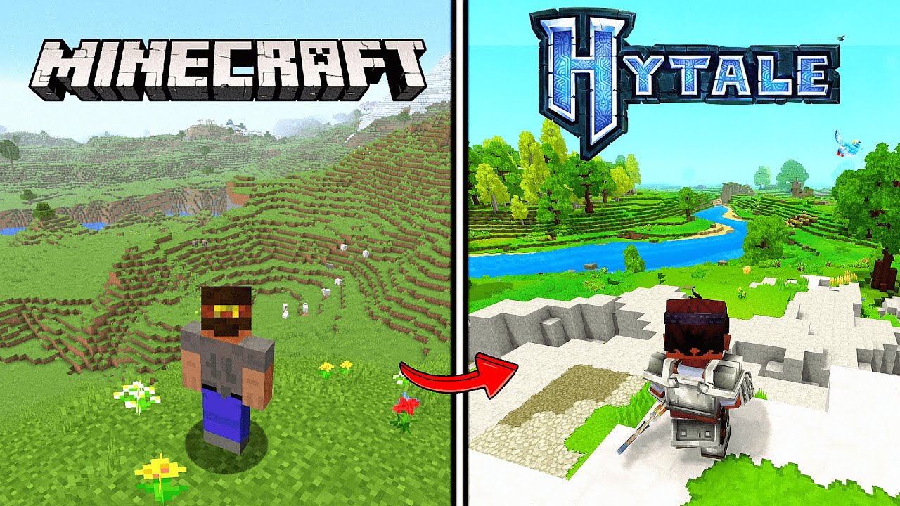Minecraft vs Hytale — Visual & Gameplay Comparison