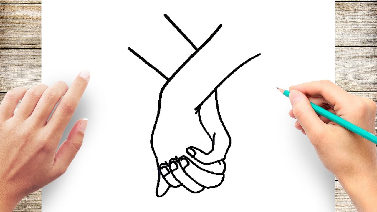 How To Draw Holding Hand Step By Step Youtube