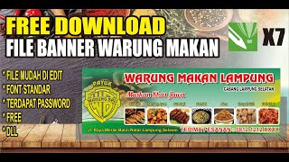 FREE CDR --- DESAIN BANNER WARUNG MAKAN FREE CDR --- DESAIN BANNER WARUNG MAKAN