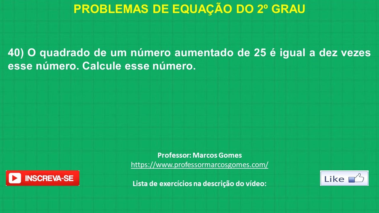 Equação do 2º grau - Quiz