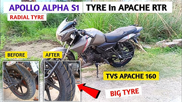 Apollo Alpha S1 Tyre in Apache RTR 160 | Upgrade Tyre in TVS Apache RTR 160