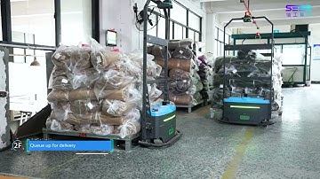 SEER SLAM mini forklift AGV/AMR achieve unmanned transportation