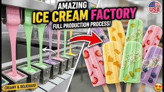 Satisfying Ice Cream Factory 😳 | Mass Production Process | Large amount food factory