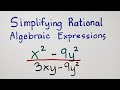 Simplifying Rational Algebraic Expressions Quiz