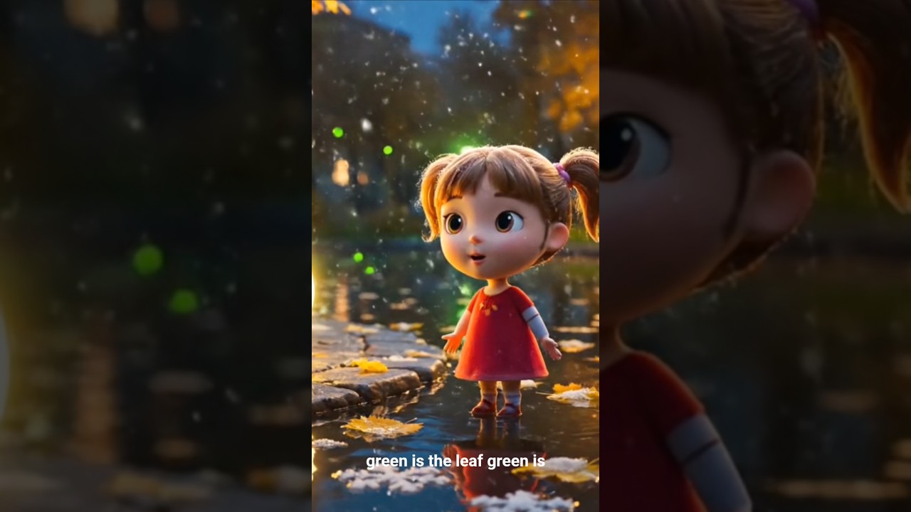 💚 The Color Green Song! 💚 Fun Winter Night Cartoon! 