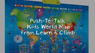 Push To Talk Kids World Map from Learn & Climb by Haul Booty Product Reviews 3,101 views 6 years ago 1 minute, 4 seconds