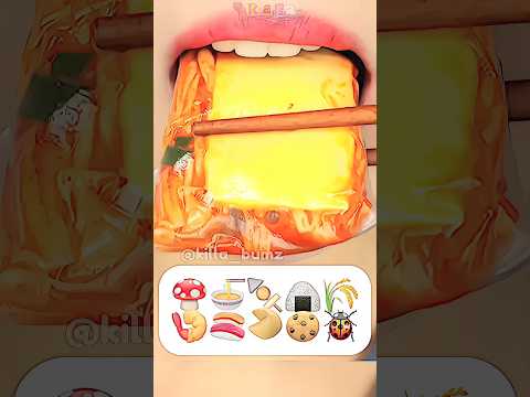 [ASMR] eating by emoji 🍄🥠Cr:‎@RaraASMR_ req by: @Queensa_bumz #asmr #eatingsounds #fypシ