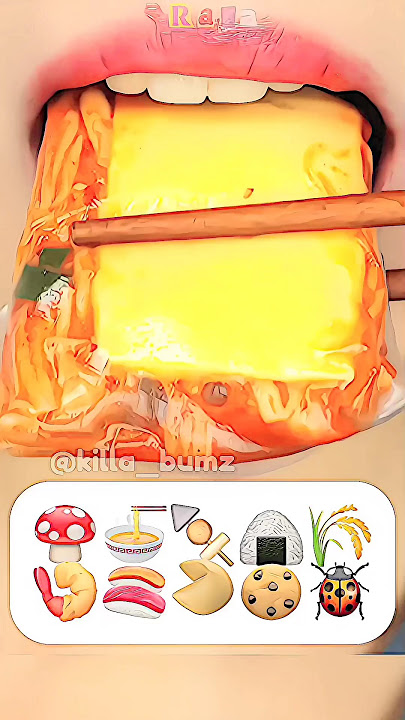 [ASMR] eating by emoji 🍄🥠Cr:‎@RaraASMR_ req by: @Queensa_bumz #asmr #eatingsounds #fypシ